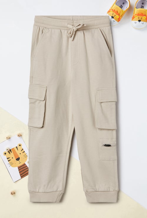 Boys Solid Cargo Joggers