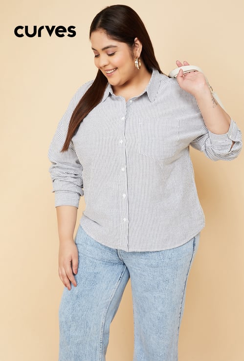 Women Regular Fit Striped Shirt