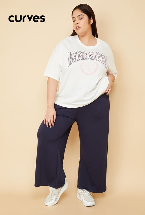 Women Printed Athleisure Oversized T-shirt