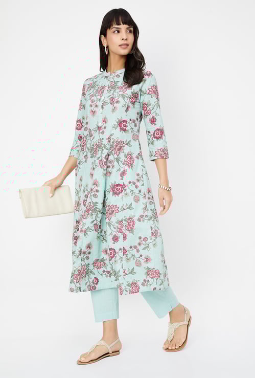 Women Floral Print A-line Kurta Set