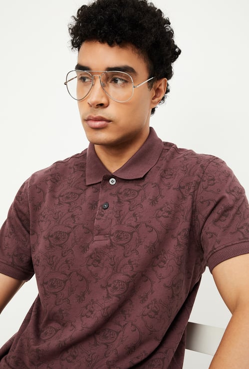 Men Printed Polo T-shirt