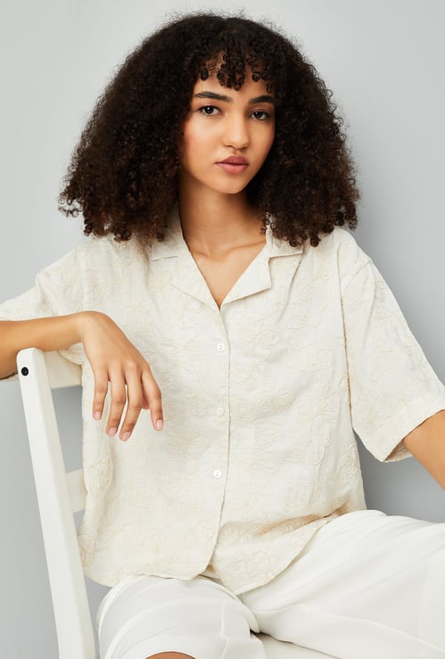 Women Embroidered Resort Shirt