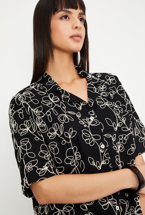 Women Embroidered Resort Shirt