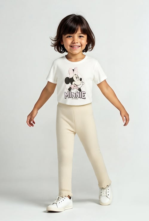 Girls Ribbed Full-Length Leggings