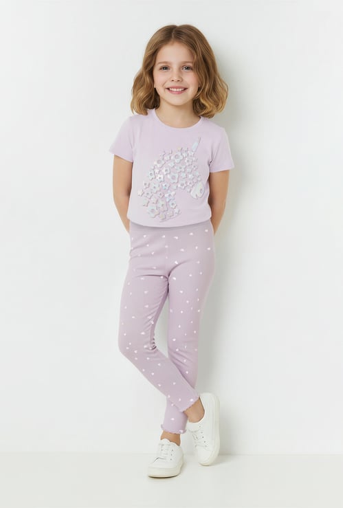 Girls Ribbed Leggings