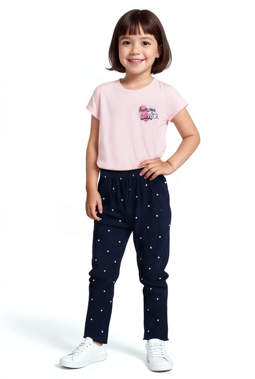 Girls Printed Ankle Length Leggings