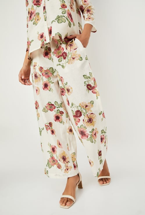 Women Floral Print Palazzos