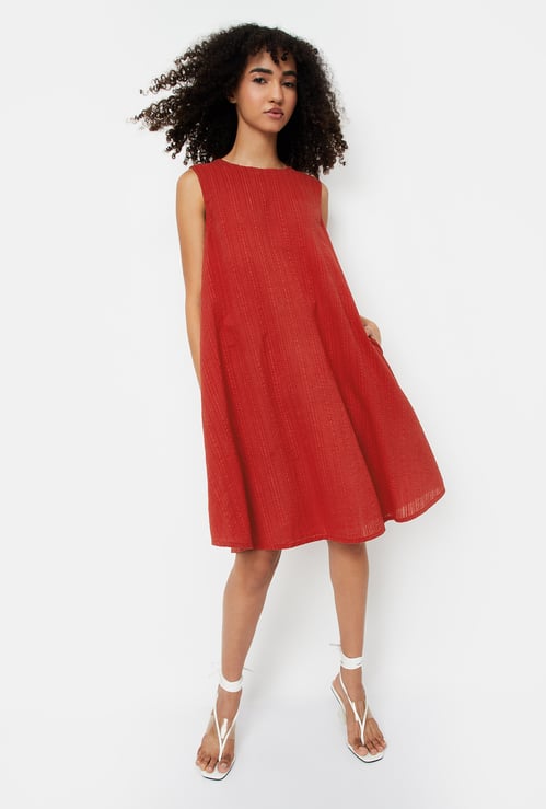 Women Textured A-line Dress