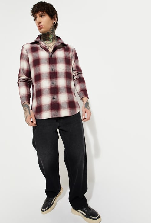 URB_N Men Checked Regular Fit Shirt