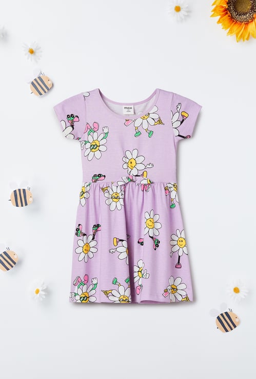 Girls Floral Print Dress