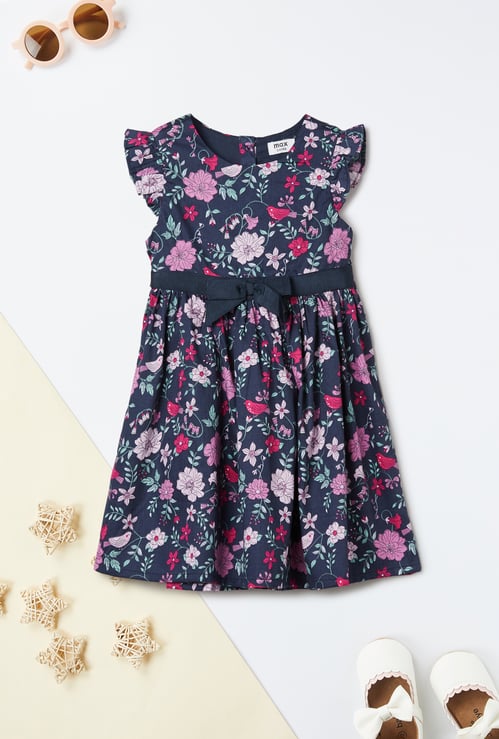 Girls Floral Print Dress