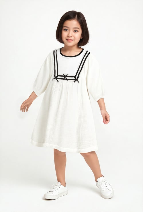 Girls Textured Dress