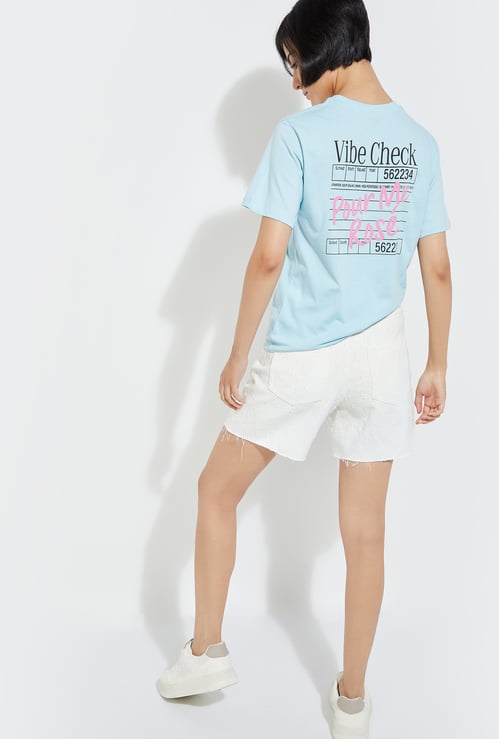 ALAYA F x URB_N Women Printed Relaxed Fit T-shirt