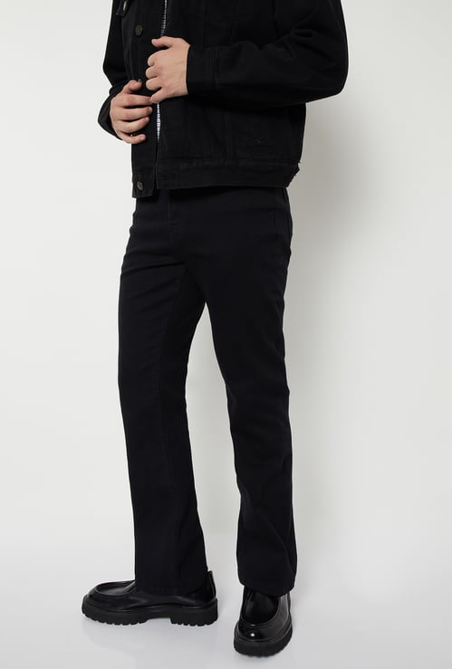 Men Washed Bootcut Jeans