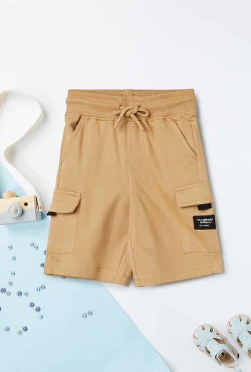 Boys Solid Cargo Shorts