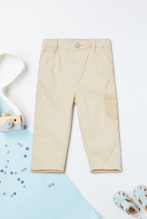 Boys Solid Slim Fit Trousers