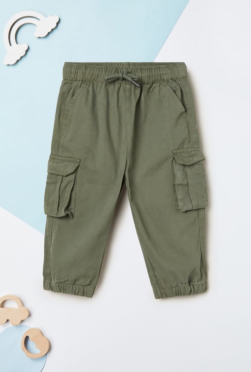 Boys Solid Cargo Joggers