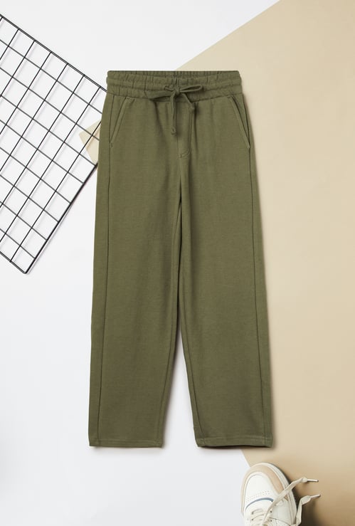 Boys Textured Track Pants