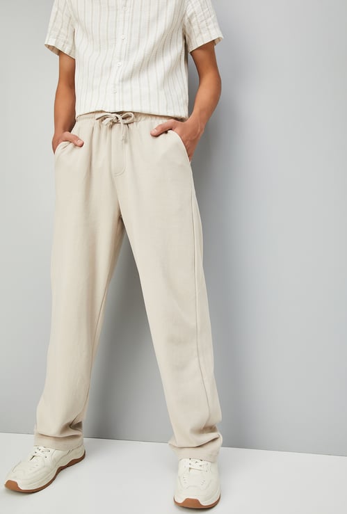 Boys Textured Track Pants
