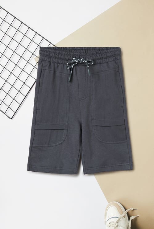 Boys Solid Knit Shorts