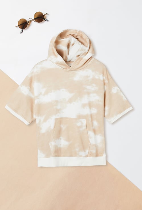 Boys Tie & Dye Hooded T-shirt