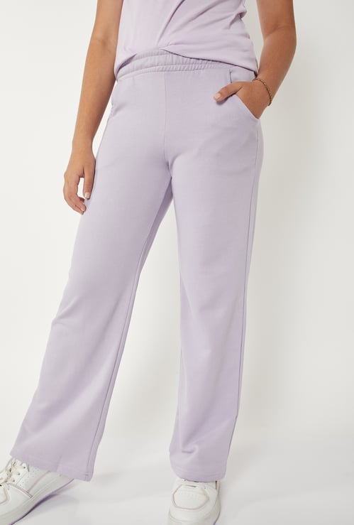 Girls Solid Track Pants