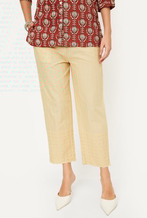 Women Embroidered Straight Pants