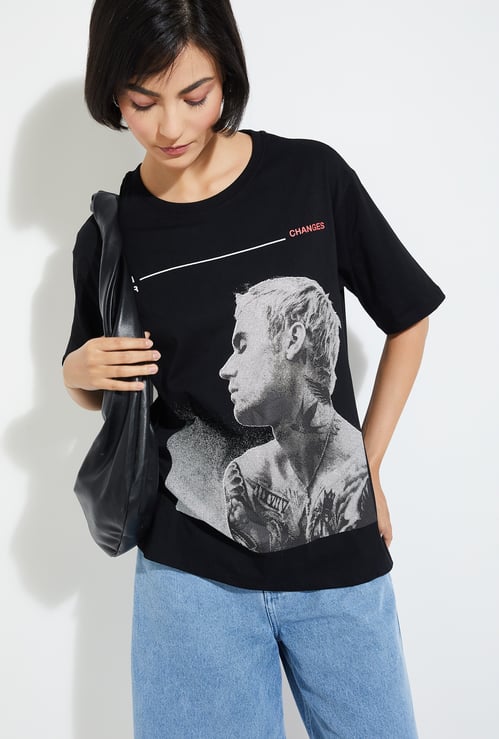 ALAYA F x URB_N Women Justin Beiber Printed T-shirt