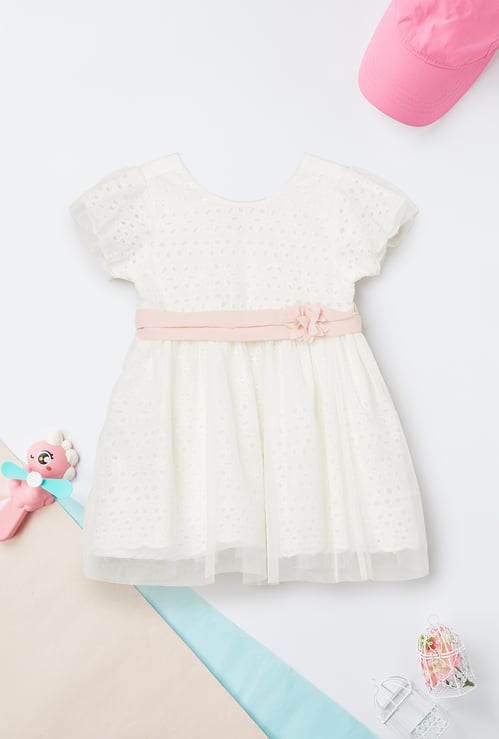 Girls Schiffili Embroidered Dress