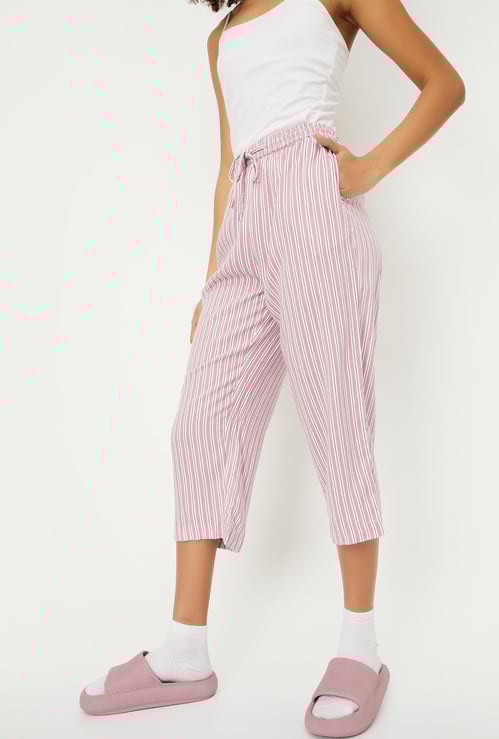 Women Striped Capri