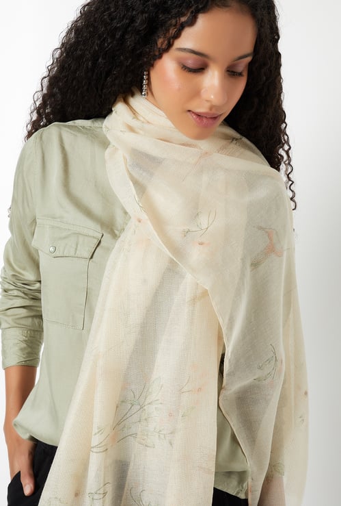 Women Floral Print Scarf