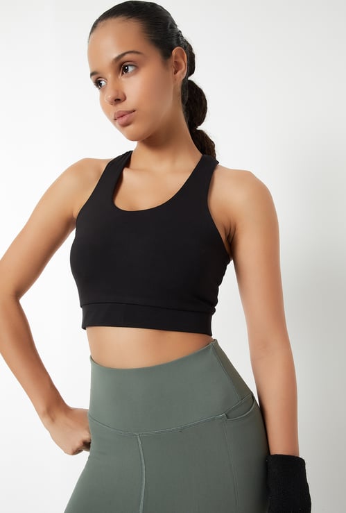 Women Solid Quick Dry Sports Bra