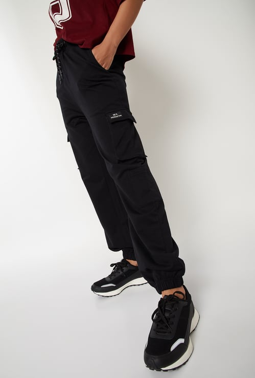 Women Solid Cargo Joggers