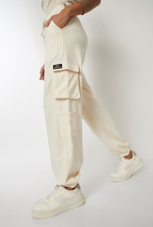 Women Solid Cargo Joggers