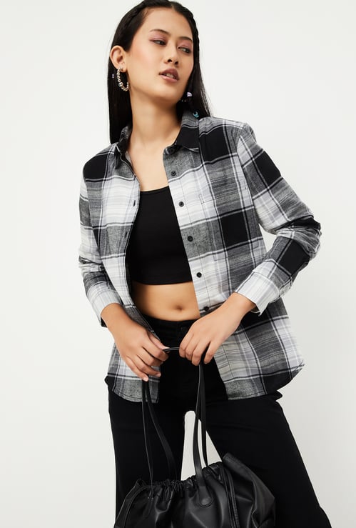 Women Checked Regular Fit Shirt