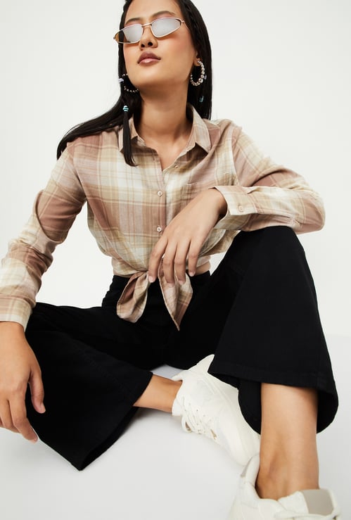 Women Checked Regular Fit Shirt