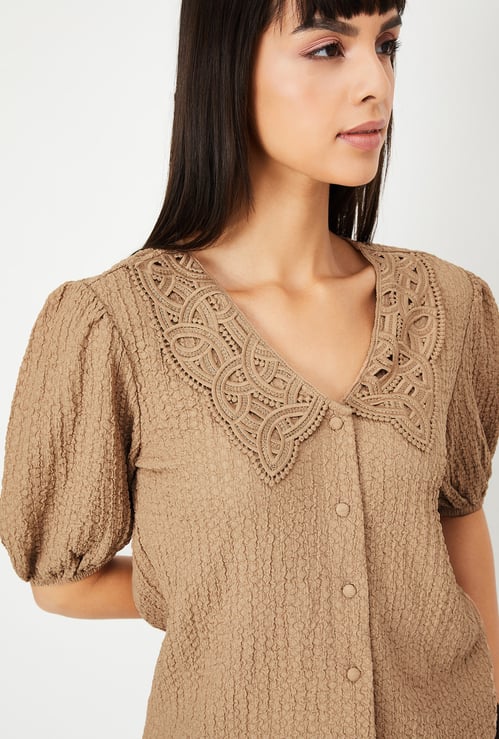 Women Textured Blouse