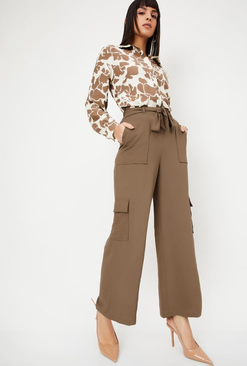 Women Textured Cargos