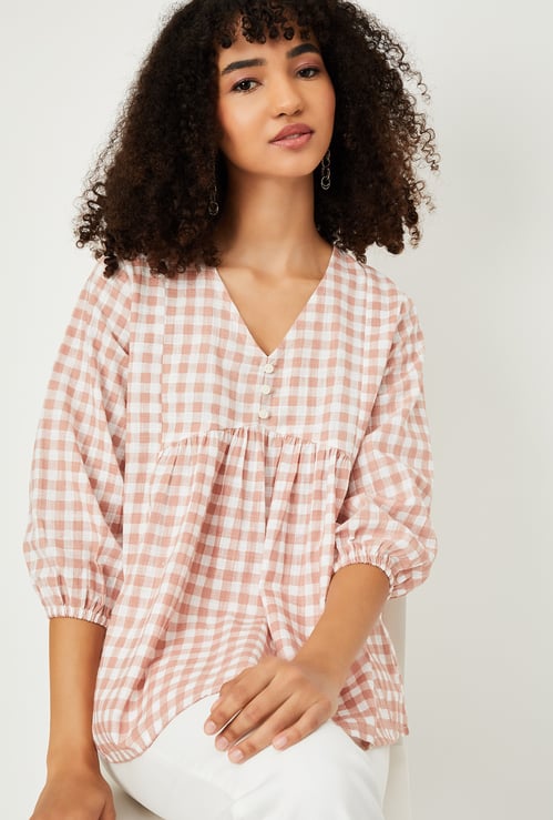 Women Checked Tunic