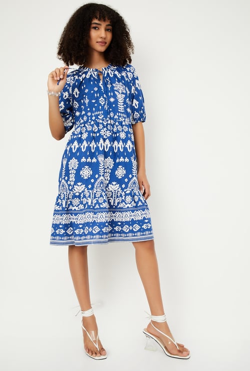 Women Printed A-line Dress