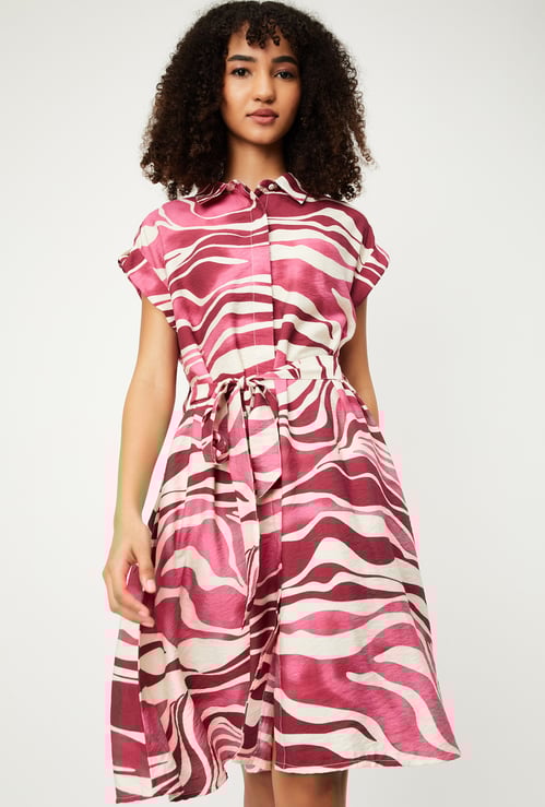 Women Printed Shirt Dress
