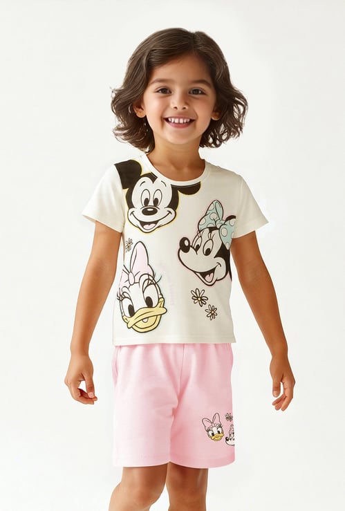 Girls Mickey Print Sleepwear Set