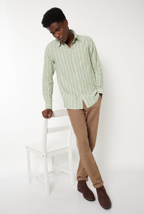 Men Striped Slim Fit Shirt