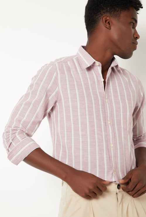 Men Striped Slim Fit Shirt