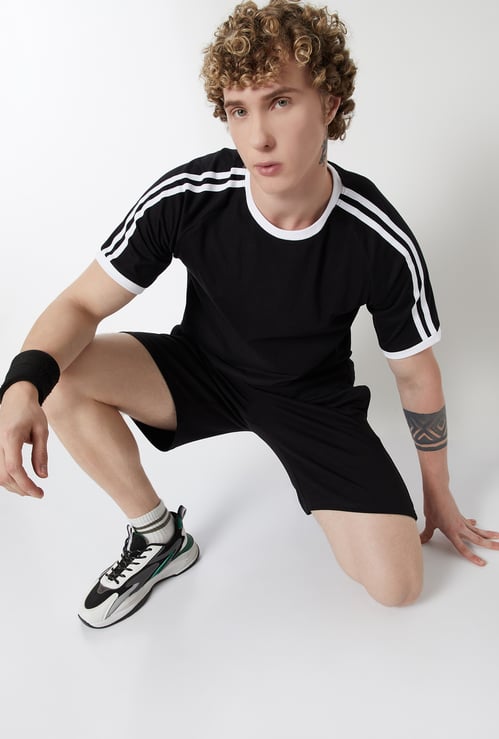 Men Side Taped Sports T-shirt