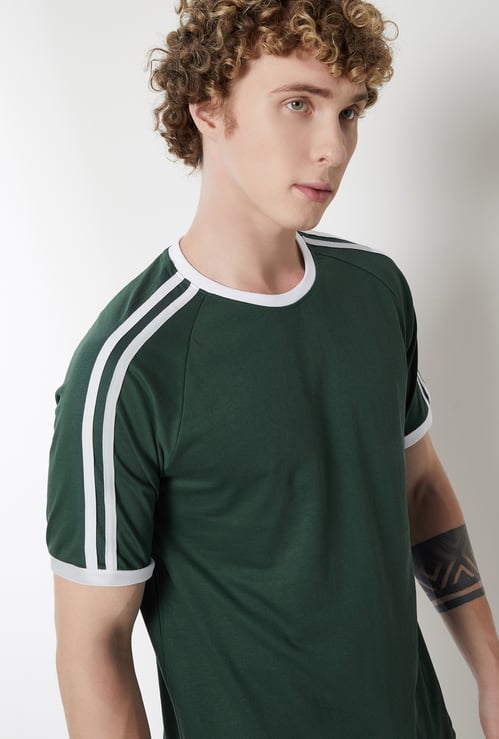 Men Side Taped Sports T-shirt