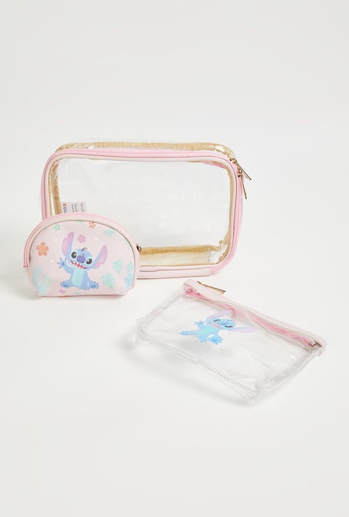 Women Lilo & Stitch Print Pouch - Pack of 3