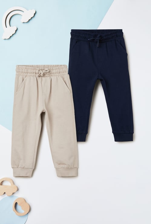 Boys Solid Joggers - Pack of 2