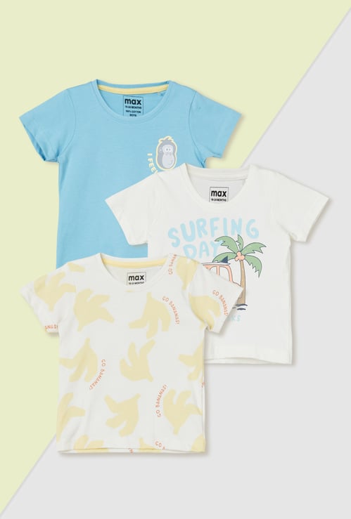 Boys Printed T-shirt - Pack of 3