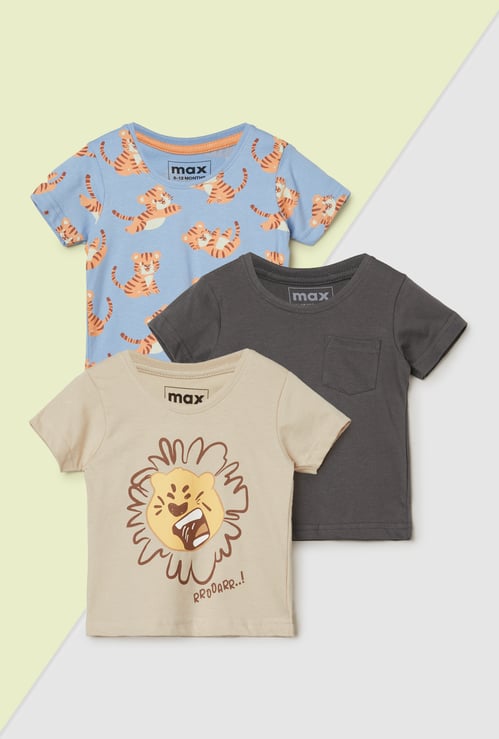 Boys Printed T-shirt - Pack of 3